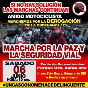 marcha cascos
