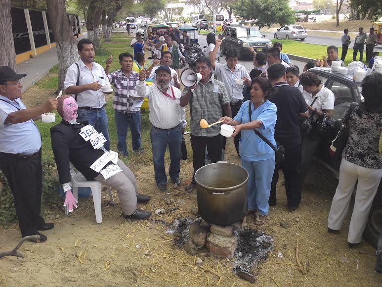 huelga con olla común