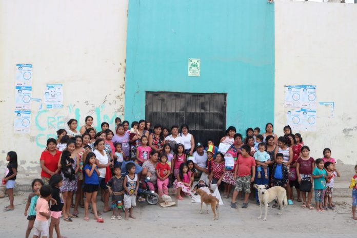 Participantes en el Simulacro por Inundación en Ampliación Cayetano Heredia.