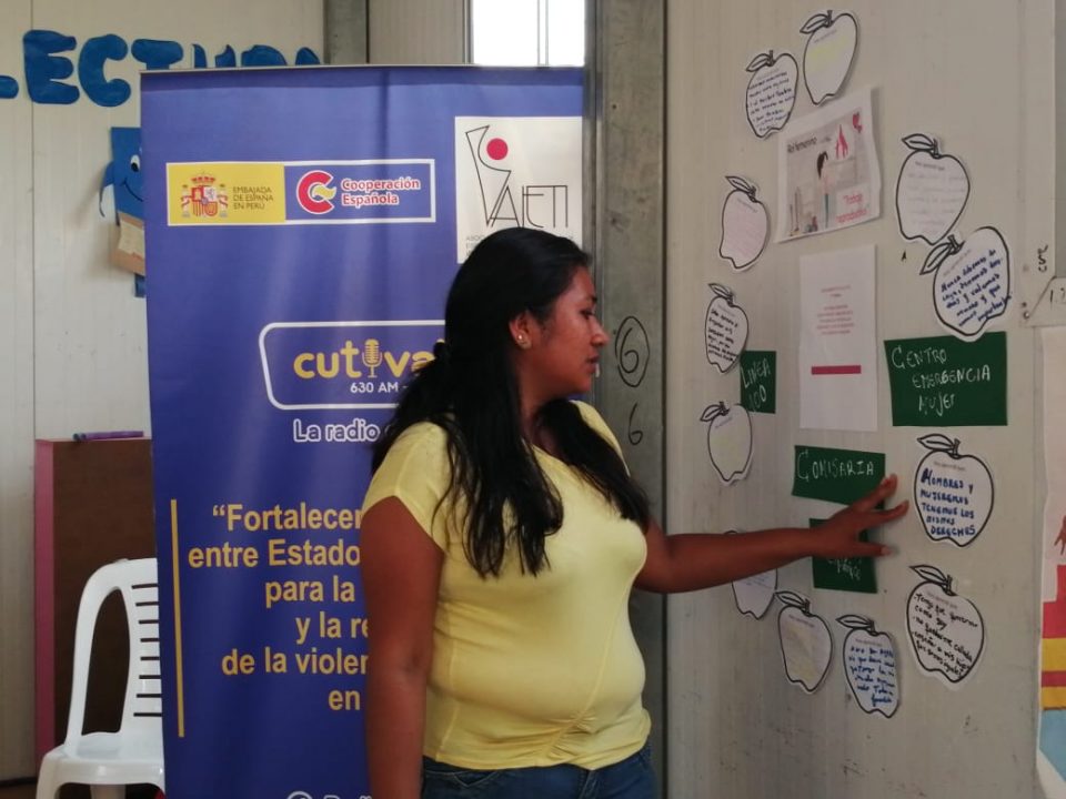 Participante exponiendo lo aprendido. 