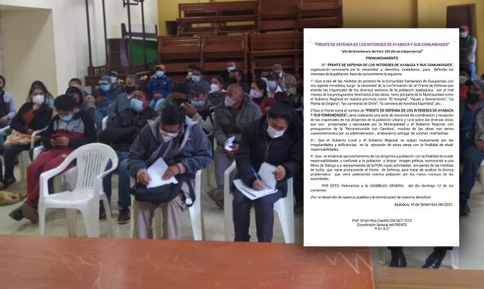 pronunciamiento defensa ayabaca