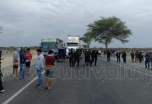 Damnificados del Niño Costero levantan bloqueo de la vía Piura – Chiclayo