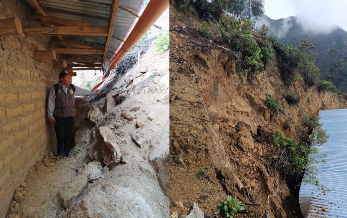 Cerca de 300 viviendas en riesgo ante posibles deslizamientos en Huarmaca