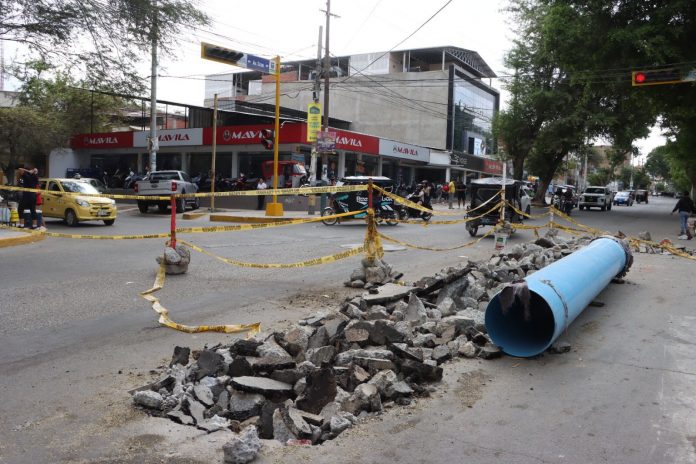 Piura cierran tramo de la Av. Grau por trabajos de drenaje pluvial Piura: cierran tramo de la Av. Grau por trabajos de drenaje pluvial