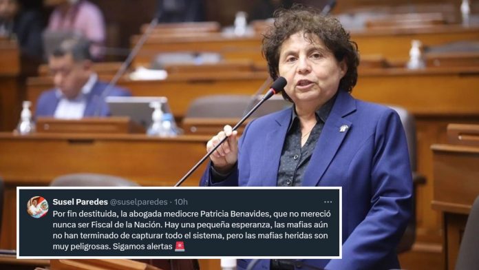 Susel Paredes opina a través de su cuenta en X