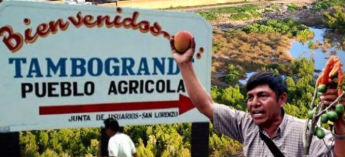 Difusión. Ingreso al pueblo de Tambogrande Difusión. Ingreso al pueblo de Tambogrande
