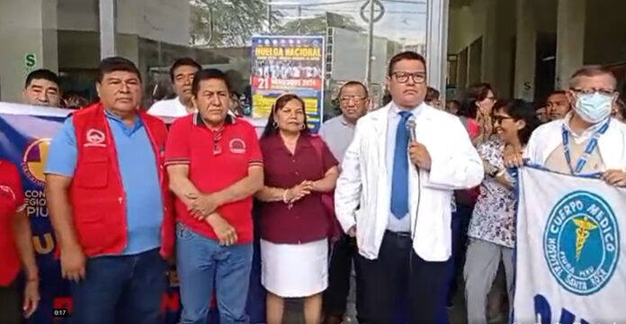 Piura: Personal de Salud acata paro nacional exigiendo aumento de presupuesto para el sector