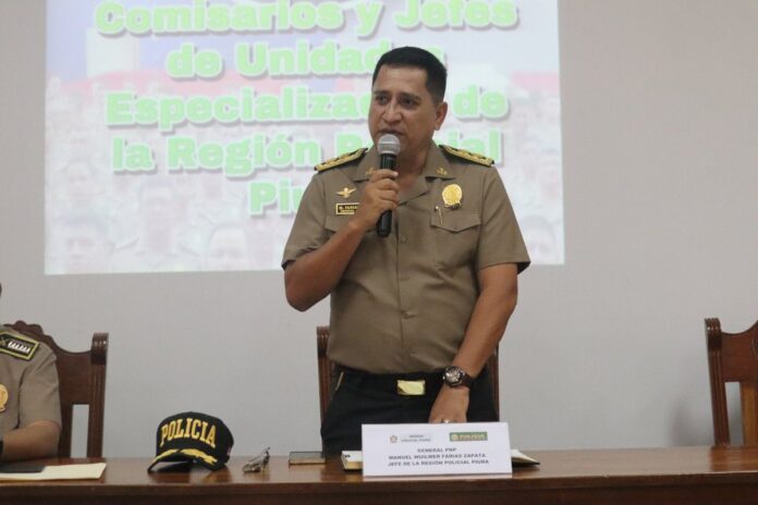 General Manuel Farías, jefe de la Región Policial Piura
