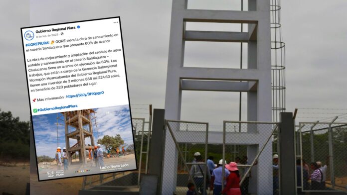 Morropón: Pobladores de denuncian que millonaria obra de agua no duró ni tres meses