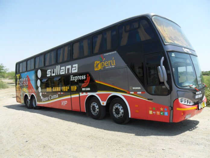 Bus interprovincial de empresa Sullana Express. Foto referencial Bus interprovincial de empresa Sullana Express. Foto referencial