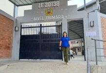 La Magíster Olga Chonto Ojeda, psicóloga del proyecto "Construyendo Juntos Proyectos de Vida en I.E. 20138