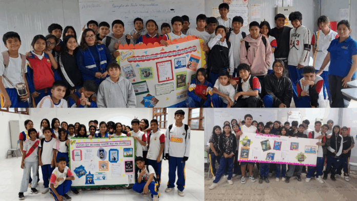 Estudiantes de I.E. 20138 realizan sus periódicos murales