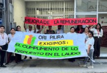 Trabajadores de Indecopi realizan protesta nacional exigiendo cumplimiento de derechos laborales