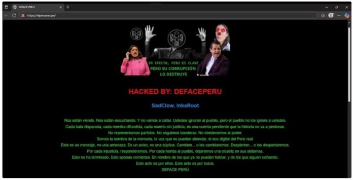 Hackean diario oficial El Peruano