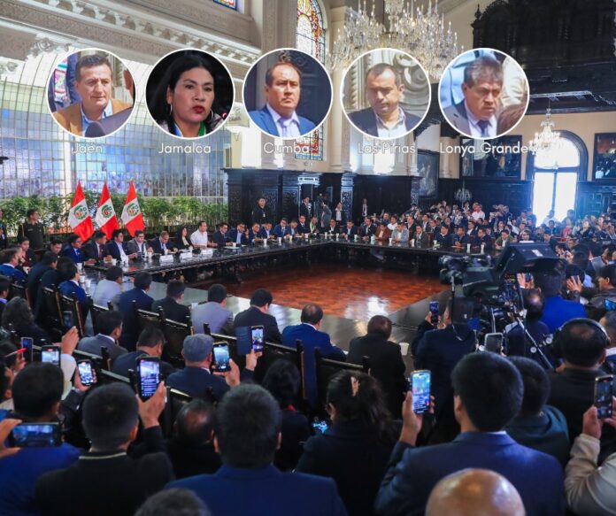 Alcaldes del nororiente se reúnen con el presidente José Jerí en Palacio de Gobierno para impulsar la descentralización