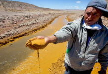 El agua de la cuenca Ramis se ha convertido en lodo por la contaminación minera