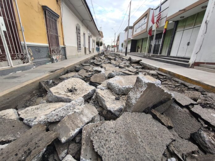 Centro histórico de Piura destruido por obra
